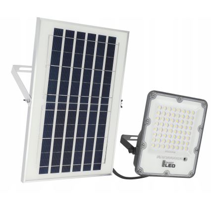 Refletor solar LED dimável LED/50W/3,2V 5000K 6000 mAh IP65 preto + controlo remoto