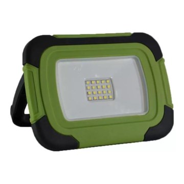 LED Regulação recarregável holofote SAMSUNG CHIP + função SOS LED/10W/3,7V/USB IP44 4000K 3600 mAh verde