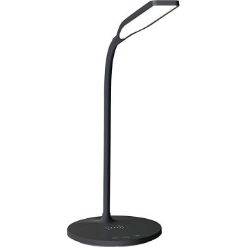 LED Regulação táctil flexible candeeiro de mesa com 15W carregamento sem fios Qi LED/5,5W/230V 2700-6500K preto