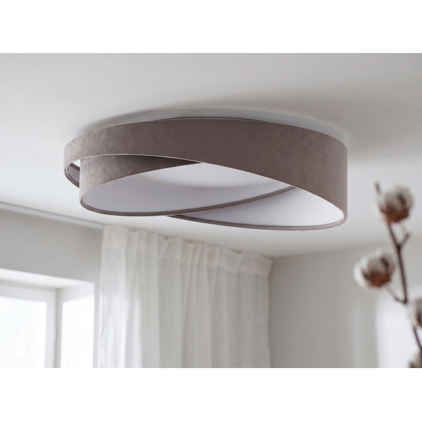 Candeeiro de tecto LED regulável SMART GALAXY MODERN LED/24W/230V 3000-6500K Ø 55 cm cinzento/branco + comando remoto