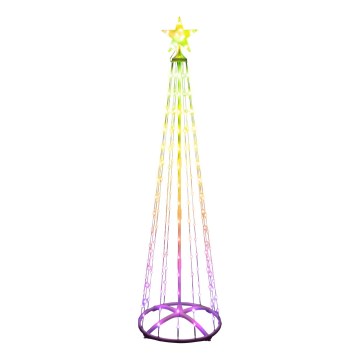 LED RGB Árvore de Natal para exterior 190xLED/230V 1,8 m IP44 + comando à distância