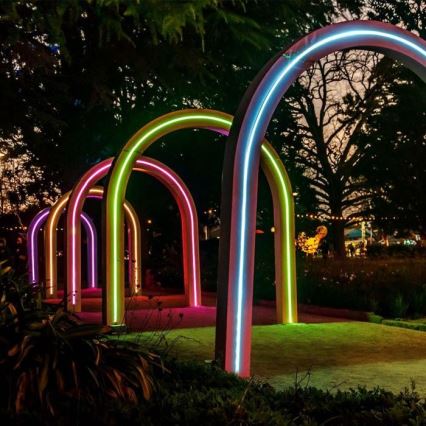 LED RGB Regulação solar tira LED/1,2W/3,7V IP67 5m + controlo remoto