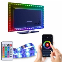 LED RGB Tira com regulação para TV LED/6W/5V Wi-Fi Tuya + controlo remoto