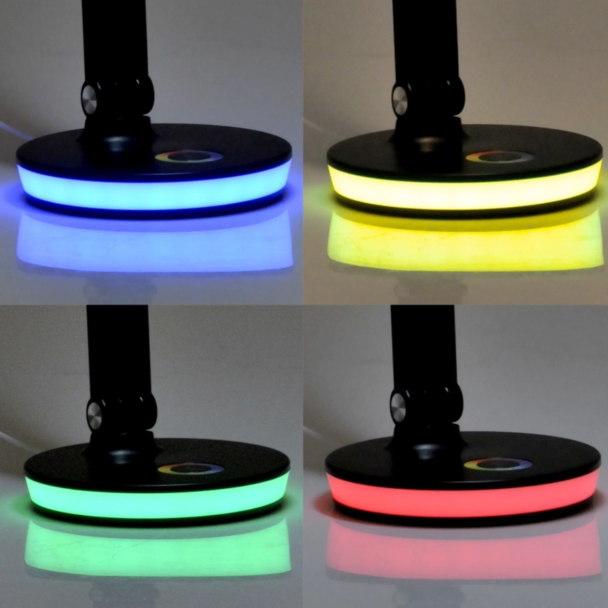 LED RGBW Candeeiro de mesa táctil com regulação NEPTUN LED/7W/230V preto