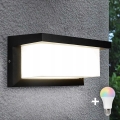 LED RGBW dimerizável Aplique de parede exterior NEELY 1xE27/12W/230V 2700-6500K IP54 preto