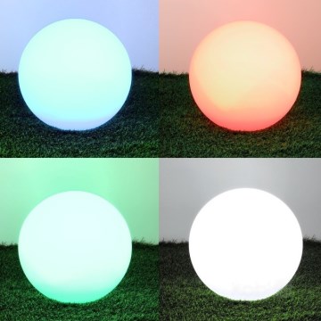 LED RGBW dimerizável lâmpada solar GARDEN BALL LED/5W/3,7V 3000K IP54 2200 mAh diâmetro 40 cm + controlo remoto