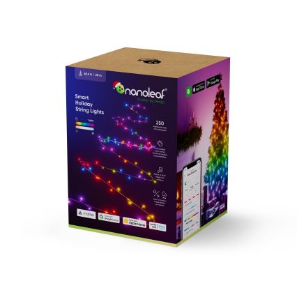 Nanoleaf - LED RGBW Exterior Corrente de Natal ESSENTIALS 250xLED 2x10m 2700-6500K Wi-Fi IP44