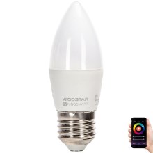 LED RGBW Lâmpada C37 E27/6,5W/230V 2700-6500K - Aigostar