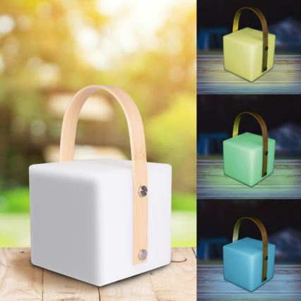 LED RGBW Lâmpada exterior MAJORKA LED/0,5W/5V USB 1200 mAh IP44 branca