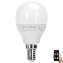 LED RGBW Lâmpada G45 E14/4,9W/230V 2700-6500K - Aigostar