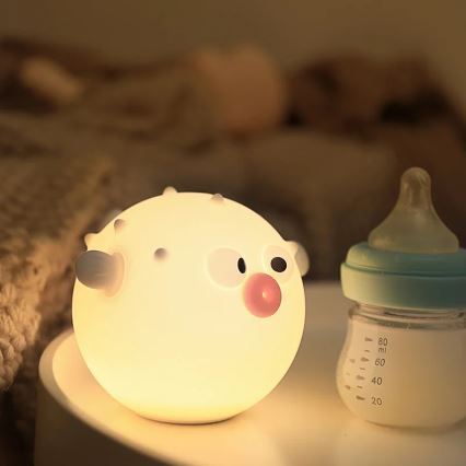 LED RGBW Regulação crianças táctil candeeiro HELA LED/1W/5V USB 1200 mAh peixe rosa