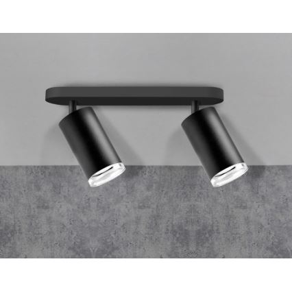 Spot LED RGBW regulável para casa de banho TURYN 2xGU10/6,5W/230V 2700-6500K Wi-Fi IP44 preto