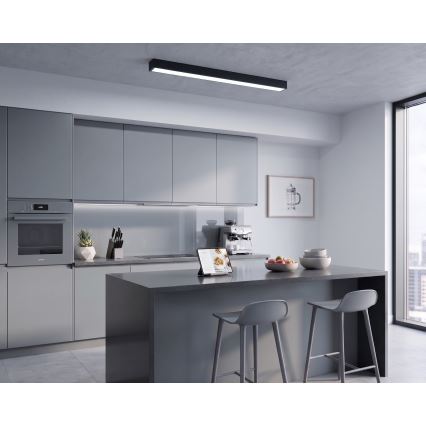 LED Sobrepor/lustre em cabo LED/44W/230V 6000K 120 cm preto