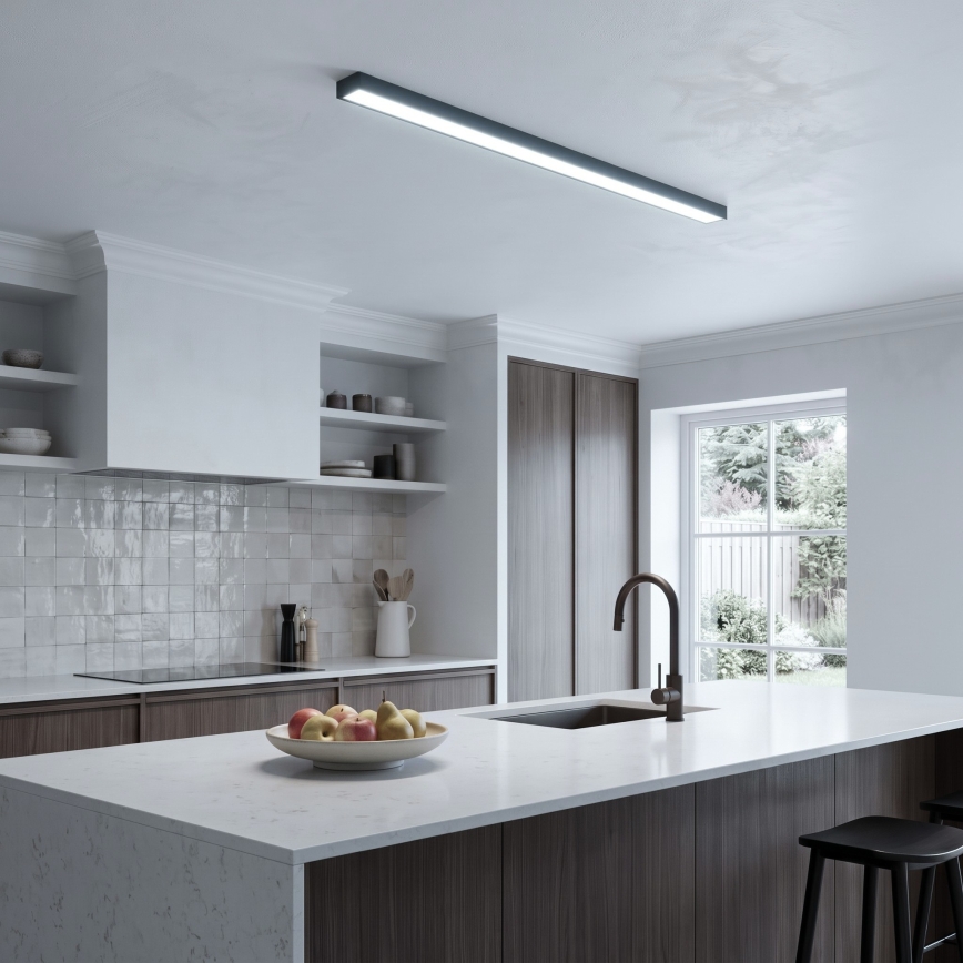 LED Sobrepor/lustre em cabo LED/44W/230V 6000K 120 cm preto