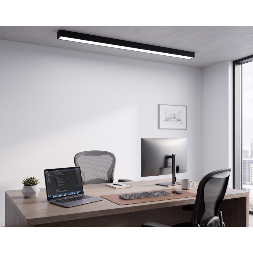 LED Sobrepor/lustre em cabo LED/44W/230V 6000K 120 cm preto
