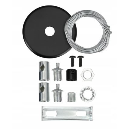 LED Sobrepor/lustre em cabo LED/44W/230V 6000K 120 cm preto