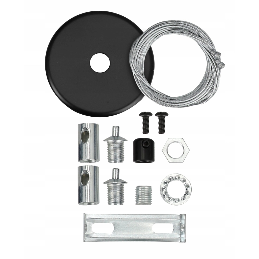 LED Sobrepor/lustre em cabo LED/44W/230V 6000K 120 cm preto