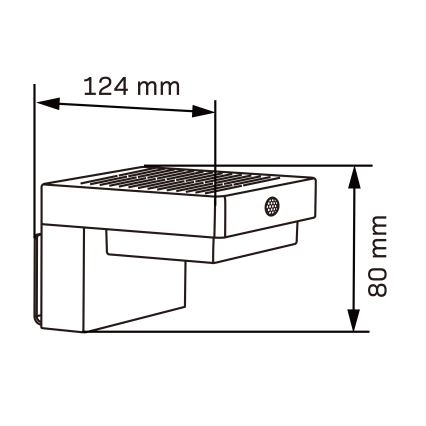 Luminária de parede solar LED com sensor MALI LED/4,5W/3,7V 2000 mAh IP44 preta