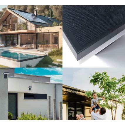 Luminária de parede solar LED com sensor SOLARIS2 LED/5,5W/3,7V 4000K IP44 2600 mAh