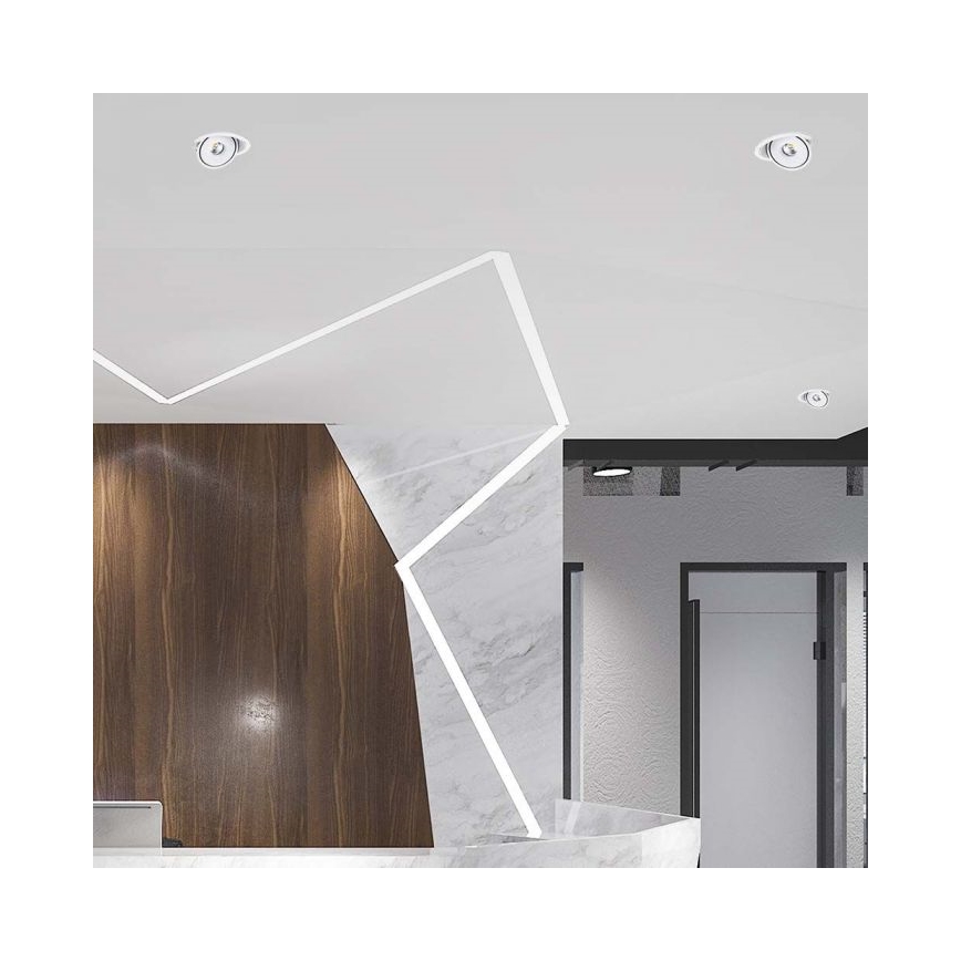 Luminária de embutir LED spot LED/12W/230V 3000/4000/6400K diâmetro 12 cm branca