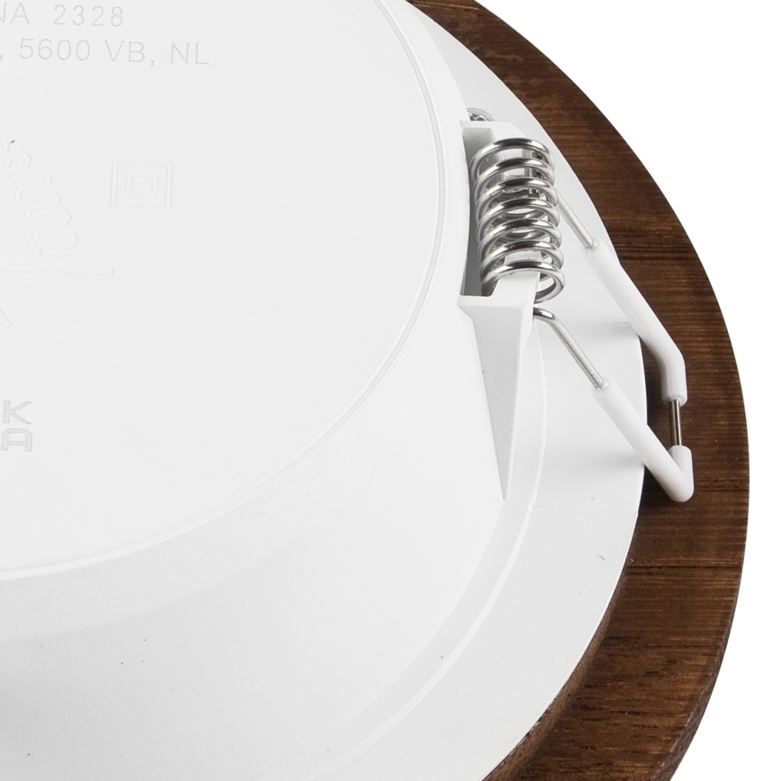 Luminária de embutir LED WOODY SPOT LED/12,5W/230V 4000K cerejeira ? 16 cm