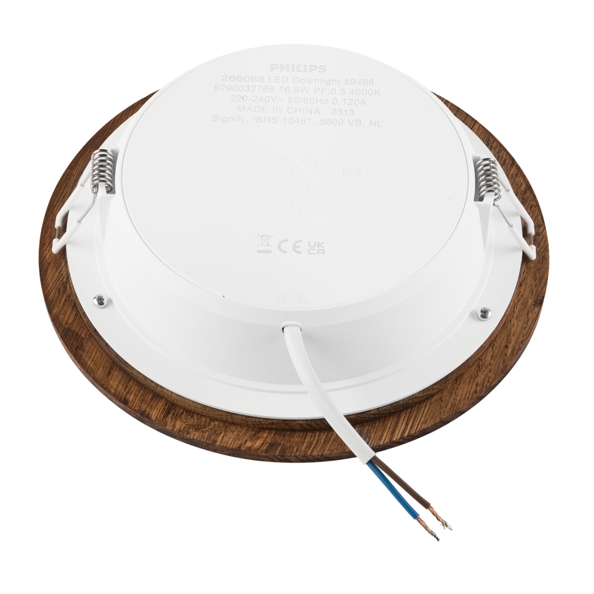 Luminária de embutir LED WOODY SPOT LED/16,5W/230V 4000K cerejeira Ø 18,5 cm