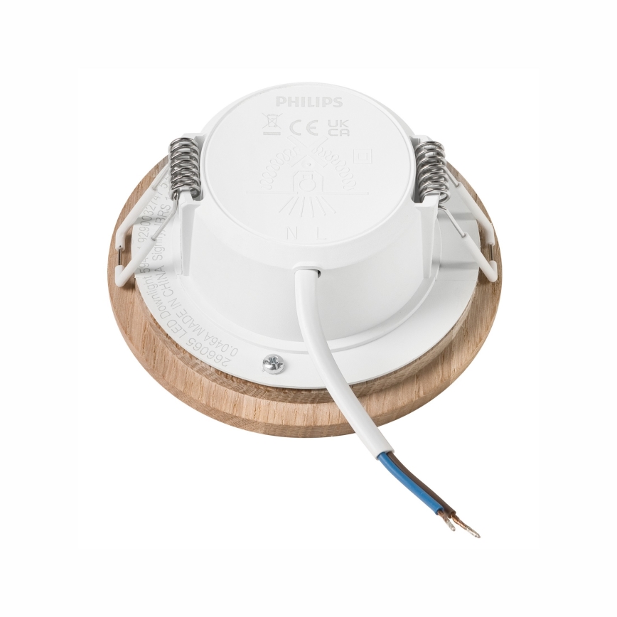 Luminária de embutir LED WOODY SPOT LED/5,5W/230V 4000K carvalho Ø 10 cm