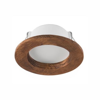 Luminária de embutir LED WOODY SPOT LED/5,5W/230V 4000K cerejeira Ø 10 cm