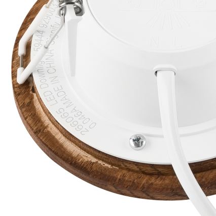 Luminária de embutir LED WOODY SPOT LED/5,5W/230V 4000K cerejeira Ø 10 cm