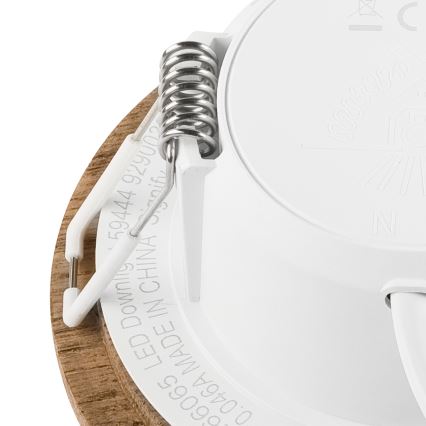Luminária de embutir LED WOODY SPOT LED/5,5W/230V 4000K nogueira Ø 10 cm