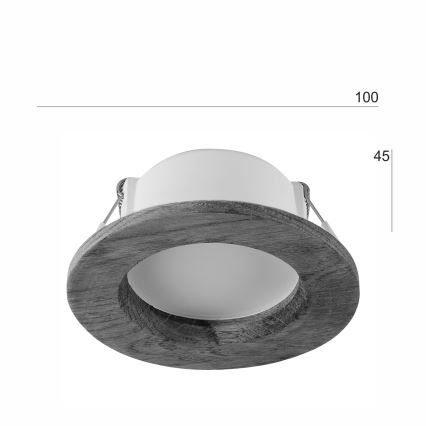 Luminária de embutir LED WOODY SPOT LED/5,5W/230V 4000K nogueira Ø 10 cm