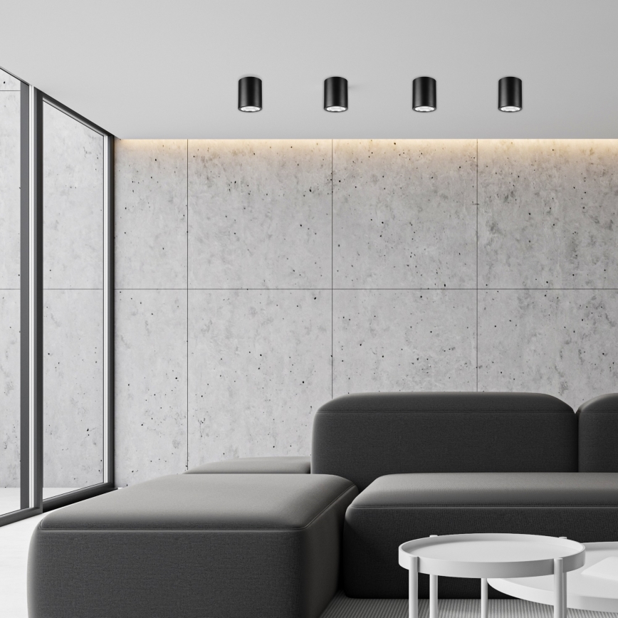 Luminária de teto LED TACO 1xE27/15W/230V preta