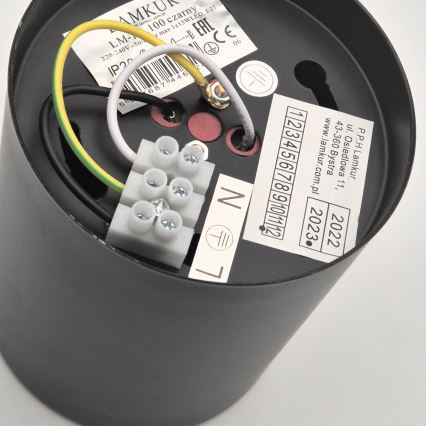 Luminária de teto LED TACO 1xE27/15W/230V preta