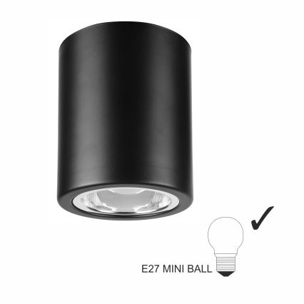 Luminária de teto LED TACO 1xE27/15W/230V preta