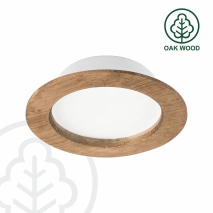 Luminária de embutir LED WOODY SPOT LED/12,5W/230V 3000K nogueira Ø 16 cm