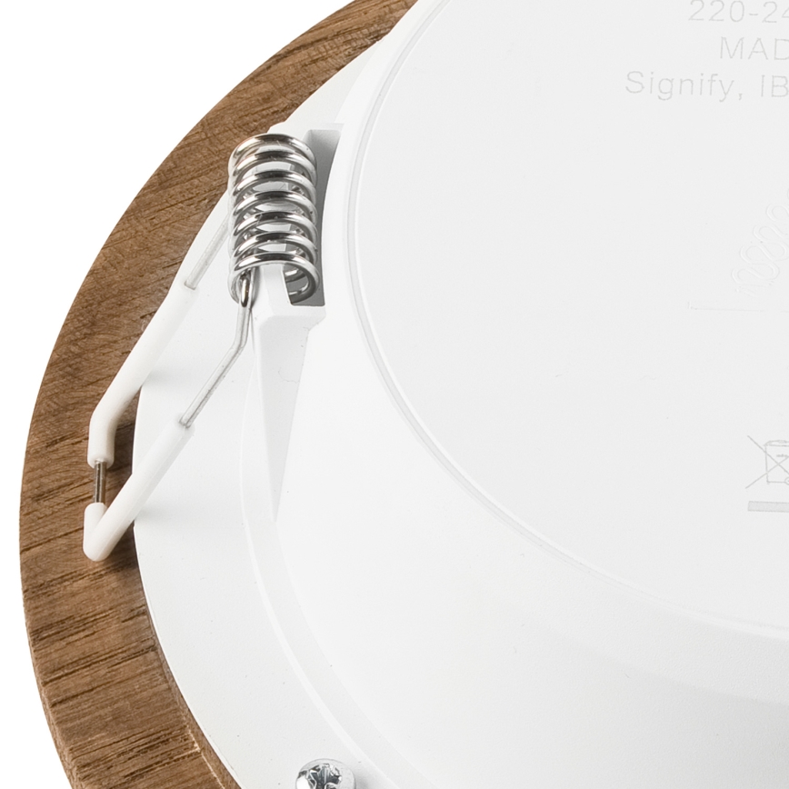 Luminária de embutir LED WOODY SPOT LED/12,5W/230V 3000K nogueira Ø 16 cm