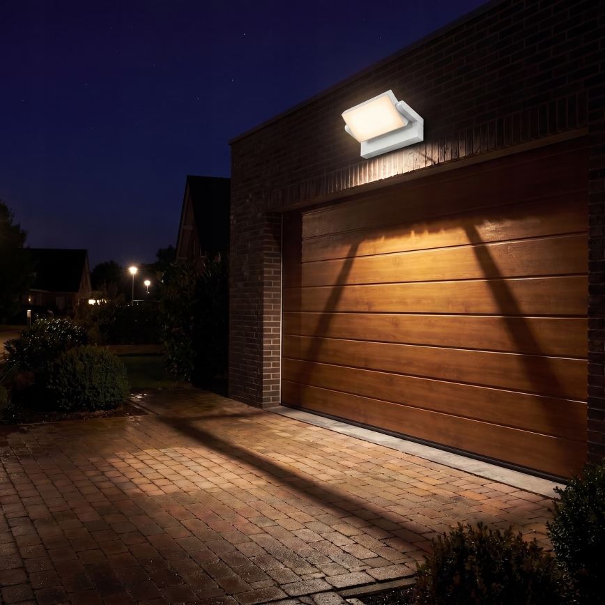 Aplique de parede LED regulável para exterior LED/12/18/24W/230V 3000/4000/6500K IP54 branco