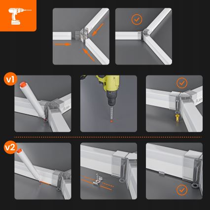 Candeeiro de teto LED regulável HEXAGON LED/240W/85-265V 5000K 298x209 cm IRC 90 IP54 branco