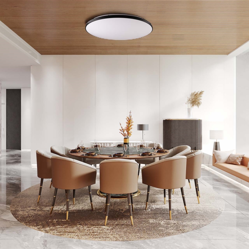 Luminária de teto LED dimmerizável KERN LED/80W/230V 3000-6000K diâmetro 80 cm preta + comando à distância