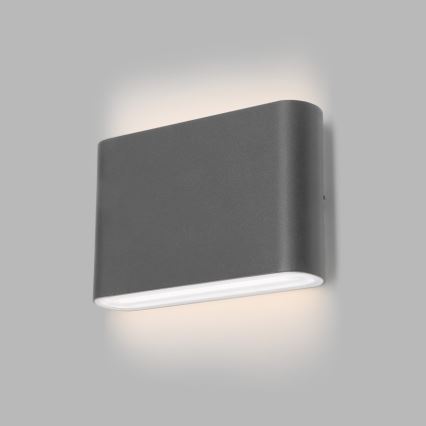LED2 - Luminária de parede exterior LED FLAT 2xLED/3W/230V IP65 3000K/4000K/5700K preta