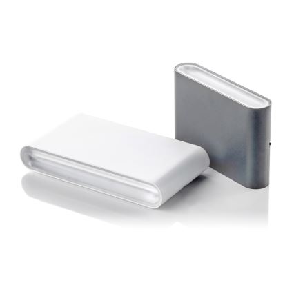 LED2 - Luminária de parede exterior LED FLAT 2xLED/3W/230V IP65 3000K/4000K/5700K preta