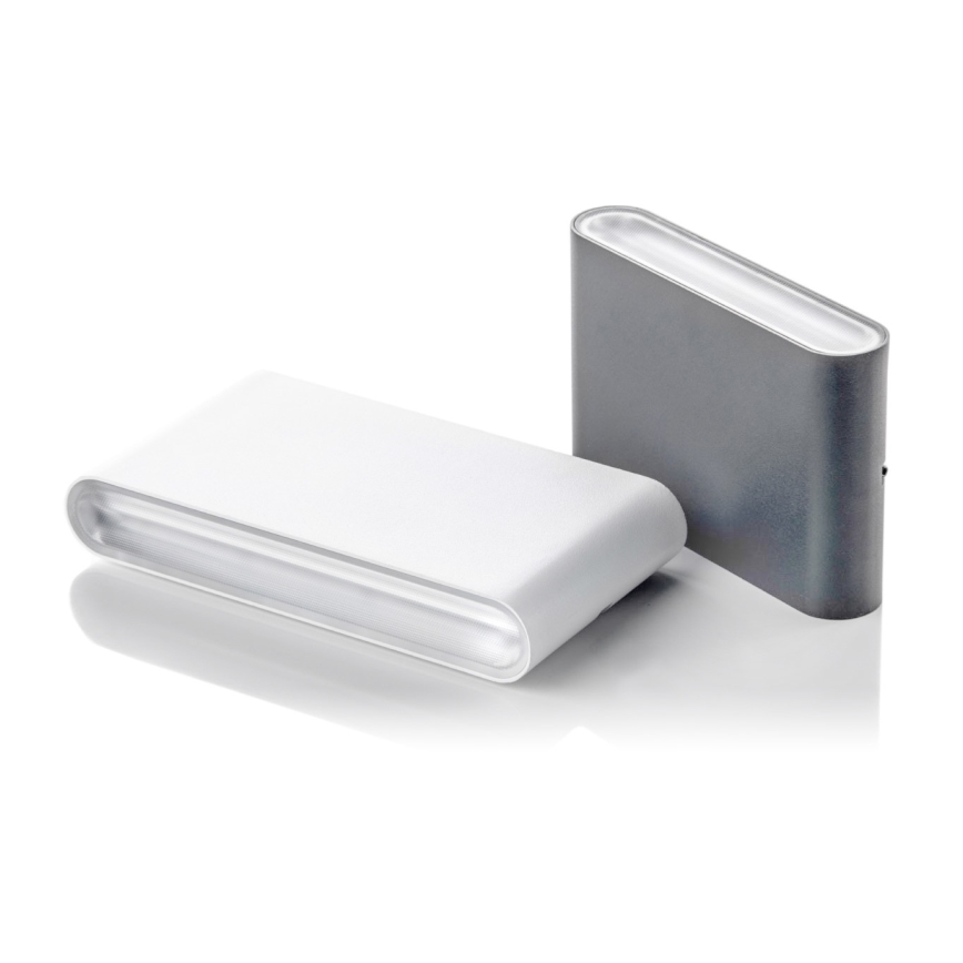 LED2 - Luminária de parede exterior LED FLAT 2xLED/3W/230V IP65 3000K/4000K/5700K preta