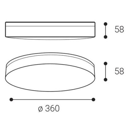 LED2 - Candeeiro de tecto LED para casa de banho YPSO LED/30W/230V 3000/4000K IP54 Ø 36 cm branco