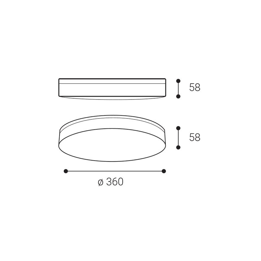 LED2 - Candeeiro de tecto LED para casa de banho YPSO LED/30W/230V 3000/4000K IP54 Ø 36 cm branco