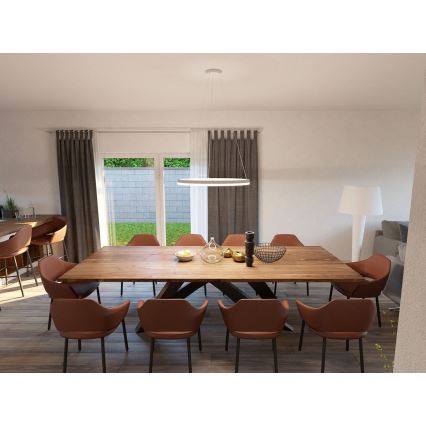 LED2 - Candeeiro suspenso LED com regulação CIRCLE LED/80W/230V 3000K/4000K diâmetro 100 cm branco