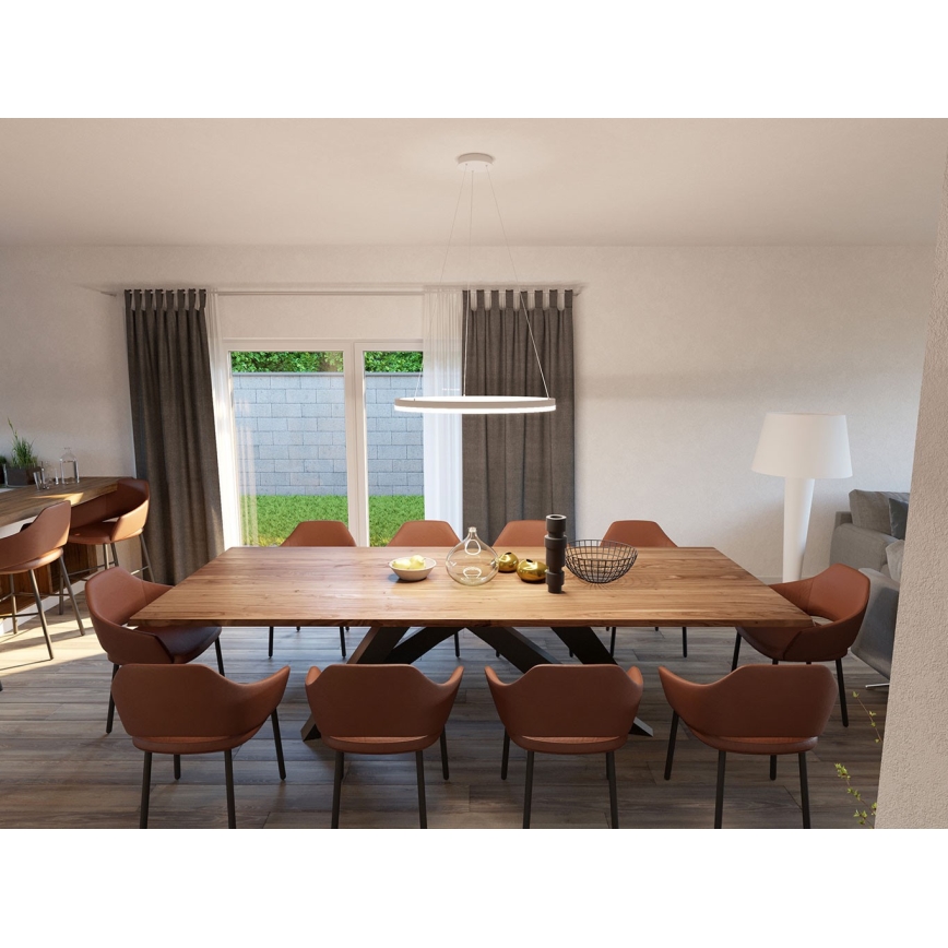 LED2 - Candeeiro suspenso LED com regulação CIRCLE LED/80W/230V 3000K/4000K diâmetro 100 cm branco