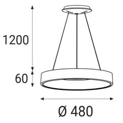 LED2 - Candelabro suspenso LED BELLA LED/40W/230V 3000/4000K branco