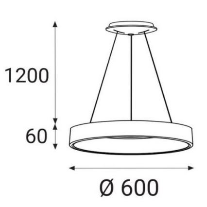 LED2 - Candelabro suspenso LED BELLA LED/50W/230V 3000/4000K branco