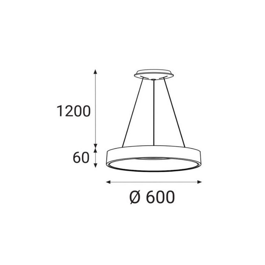 LED2 - Candelabro suspenso LED BELLA LED/50W/230V 3000/4000K branco