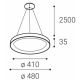 LED2 - Candelabro suspenso LED BELLA SLIM LED/38W/230V 3000/4000K branco